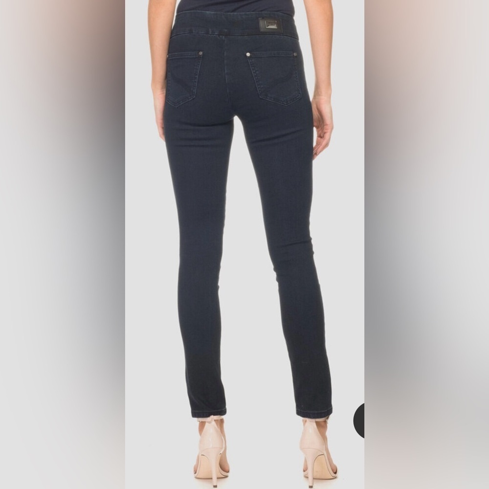 Joseph Ribkoff Dark Blue Jeans with Elastic Waist -Size 8 - Picture 2 of 6